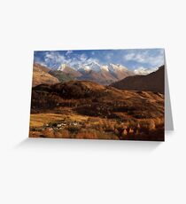 The Five Sisters of Kintail. North West Highlands of Scotland. Greeting Card