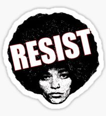 Angela Davis - Resist (black version) Sticker