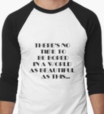 motivational quote wall art Men's Baseball ¾ T-Shirt