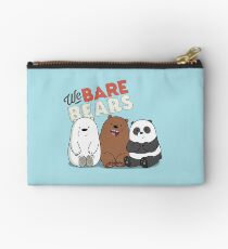 We Bare Bears Cartoon - Baby Bear Cubs - Grizz, Panda, Ice Bear - With Logo Studio Pouch