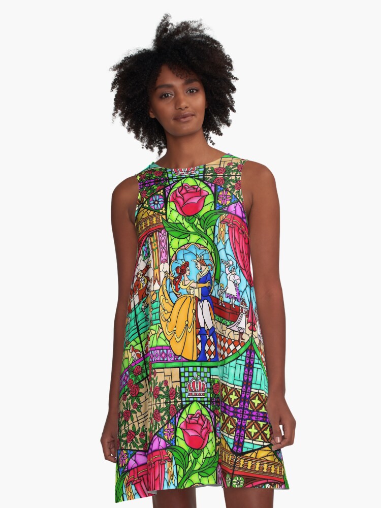 "Patterns of the Stained Glass Window" ALine Dress by storybeth
