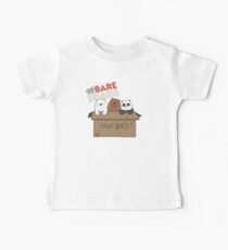 We Bare Bears Cartoon - Baby Bear Cubs Box - Grizz, Panda, Ice Bear - With Logo Baby Tee