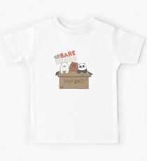 We Bare Bears Cartoon - Baby Bear Cubs Box - Grizz, Panda, Ice Bear - With Logo Kids Tee