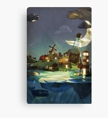 Fantasy Island at Nightime Canvas Print