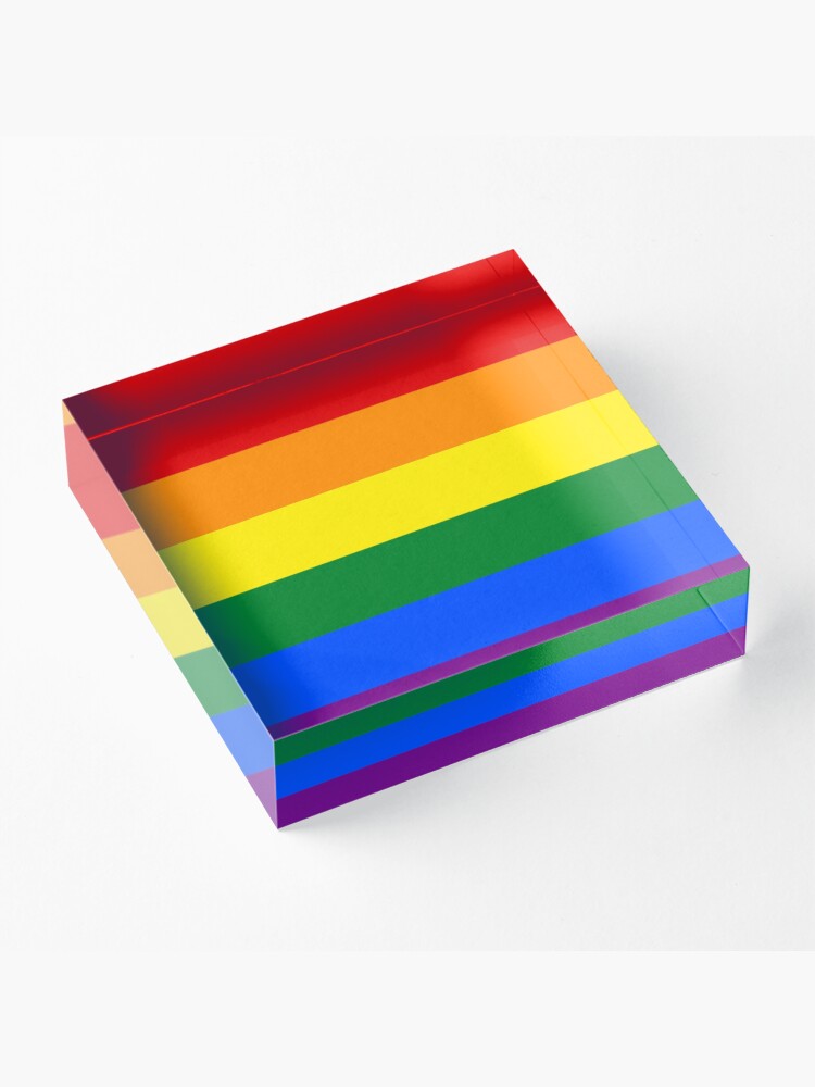Alternate view of Rainbow Flag Gifts & Products Acrylic Block
