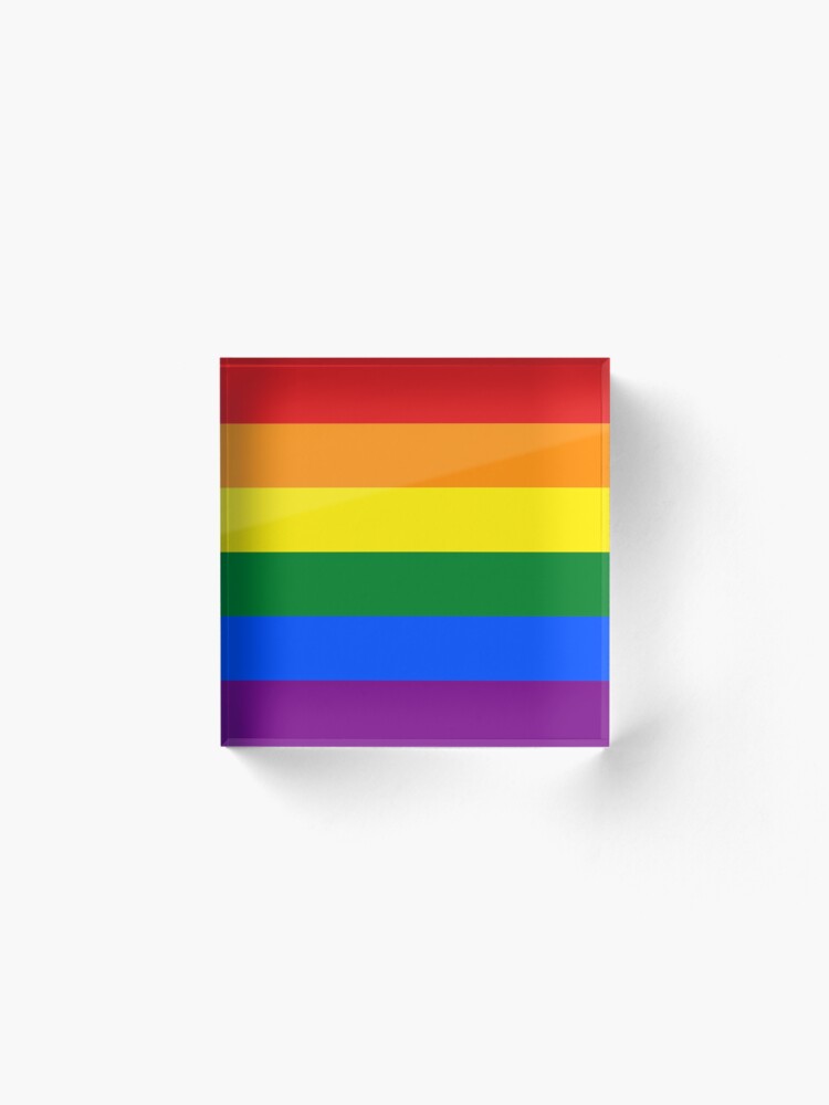 Alternate view of Rainbow Flag Gifts & Products Acrylic Block
