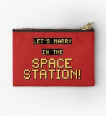 Let's marry in the space station Studio Pouch
