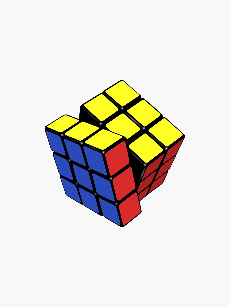 Rubix Cube Sticker By Danielshoebox Redbubble 