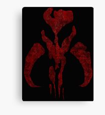 Boba Fett Symbol Mandalorian Mythosaur Skull Canvas Print
