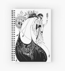 HD "The Peacock Skirt" from "Salomé" by Aubrey Beardsley Spiral Notebook