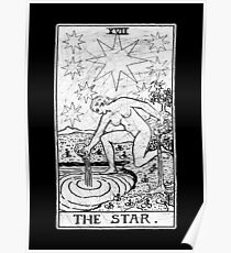 The Star Tarot Card - Major Arcana - fortune telling - occult Poster
