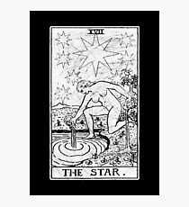The Star Tarot Card - Major Arcana - fortune telling - occult Photographic Print