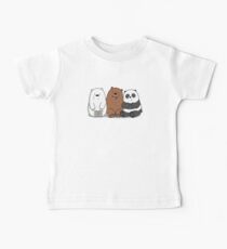 We Bare Bears Cartoon - Baby Bear Cubs - Grizz, Panda, Ice Bear Baby Tee