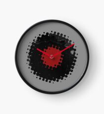 Grunge Vinyl Records Retro Vintage 50's Style Clock