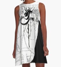 HD "I kissed your mouth" from "Salomé" by Aubrey Beardsley (1893) A-Line Dress