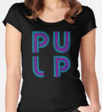 Zellstoff - Neon-Logo Tailliertes Rundhals-Shirt