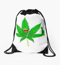 Cool marijuana Drawstring Bag