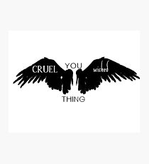 You Cruel, Wicked Thing. Photographic Print