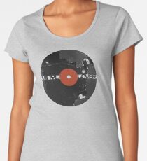 Vinyl Records Lover - Grunge Vinyl Record Women's Premium T-Shirt