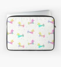 Magical Unicorn Dachshund Silhouette Pattern Laptop Sleeve