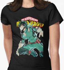Deku Full Cowl-My hero Academia Women's Fitted T-Shirt
