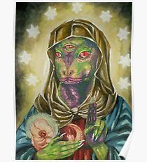 Blessed Reptilian Virgin and Child Poster