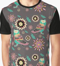 Kristall Eulen Grafik T-Shirt
