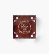 Outlander Wedding Vows Acrylic Block
