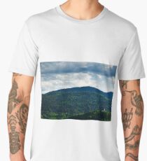 Afternoon light over church Men's Premium T-Shirt