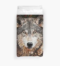 WOLF GRAY - GRAY WOLF - LOUP GRAY Duvet Cover