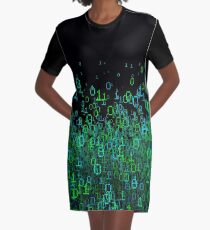 Binary Cloud Graphic T-Shirt Dress