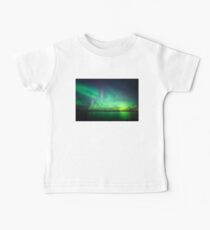 Northern lights over lake Baby Tee