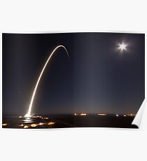 SpaceX Launch at night Poster