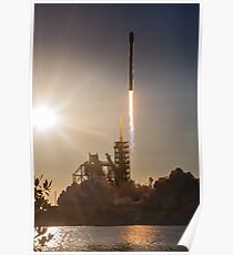 SpaceX Raketenstart Poster