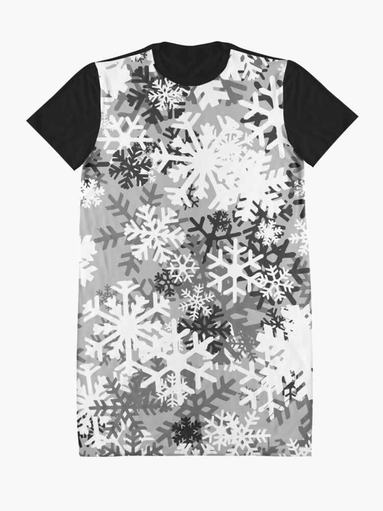 Alternate view of Snowflake Camo Graphic T-Shirt Dress