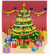 Presents under Christmas Tree Poster