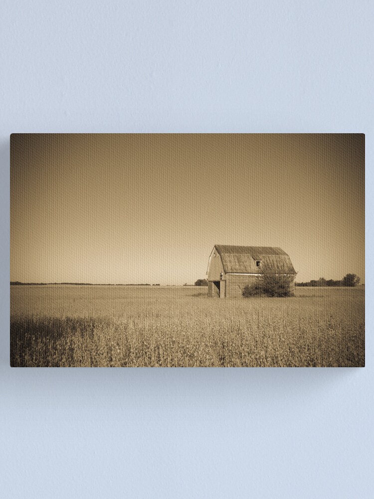 Alternate view of Barn beside old Route 66. Odell. Illinois. Canvas Print