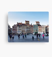 Old town bubbles - Warsaw Poland Canvas Print