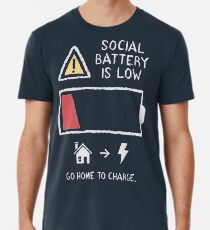 Camiseta premium para hombre Baja batería social