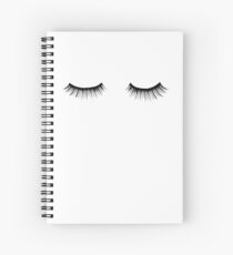 Eyelash, Eyelashes, Fashion, Vogue, Beauty, Makeup, Stylish, Black, White Spiral Notebook