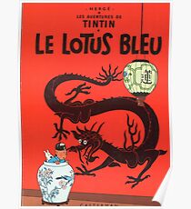 Tintin Lotus Bleu Poster