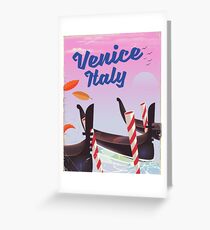 Venice Italy travel poster Greeting Card