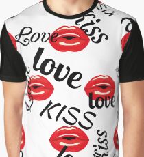 Funny Lips Pattern 1 Grafik T-Shirt