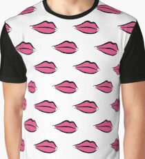 Funny Lips Pattern 4 Grafik T-Shirt