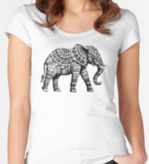 Ornate Elephant 3.0 Women's Fitted Scoop T-Shirt