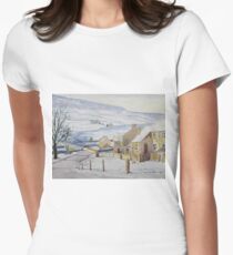 Burnsall in Winter, Yorkshire Dales Women's Fitted T-Shirt