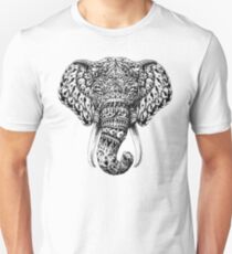 Camiseta unisex Cabeza de elefante adornado