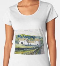 White Farmhouse in the Yorkshire Dales Women's Premium T-Shirt