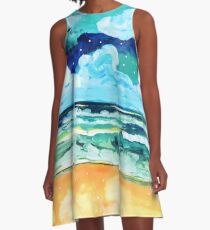Simple Seascape X A-Line Dress