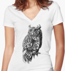 Camiseta entallada de cuello en V Owl 2.0